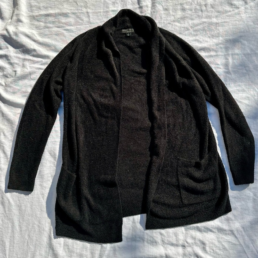 Barefoot Dreams CozyChic Lite Black Cardigan